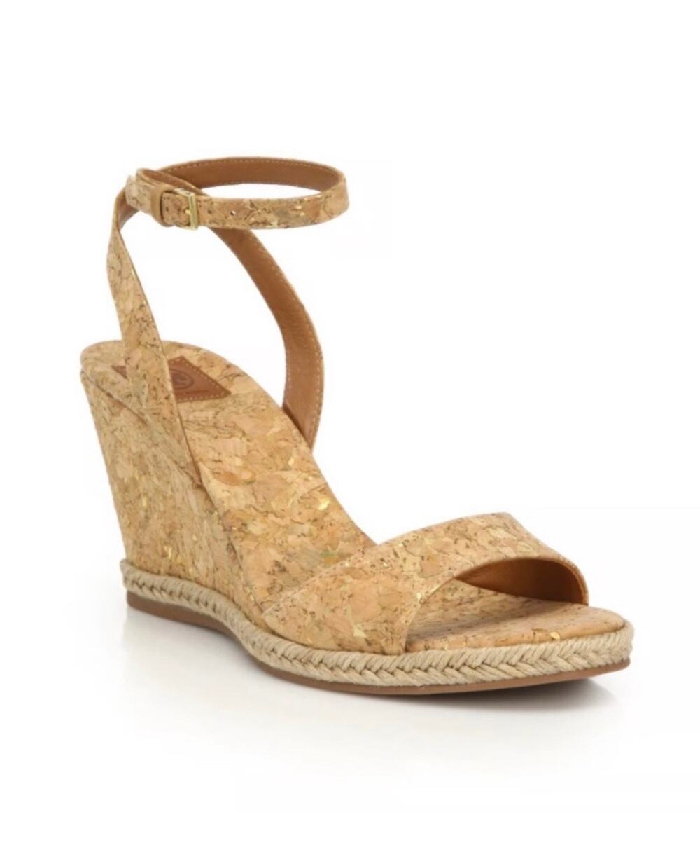 Tory Burch Women's Marion Cork Wedge Espadrille Sandals